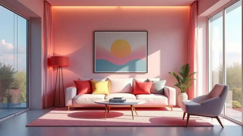 Decor Minimalista com Toques de Cor: Equilíbrio entre Simplicidade e Personalidade