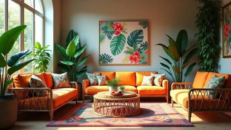 Estilo Tropical na Decoração: Como Trazer a Energia das Florestas para Dentro de Casa