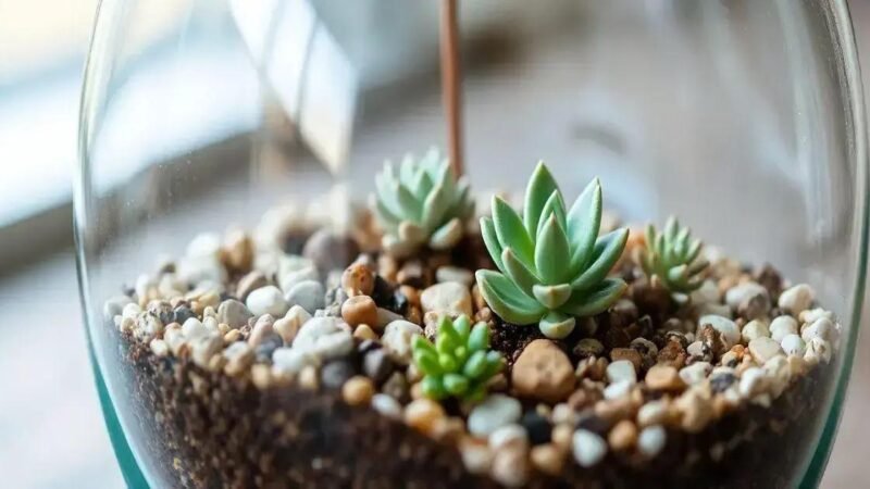 Montagem de Terrários: Mini Jardins que Encantam