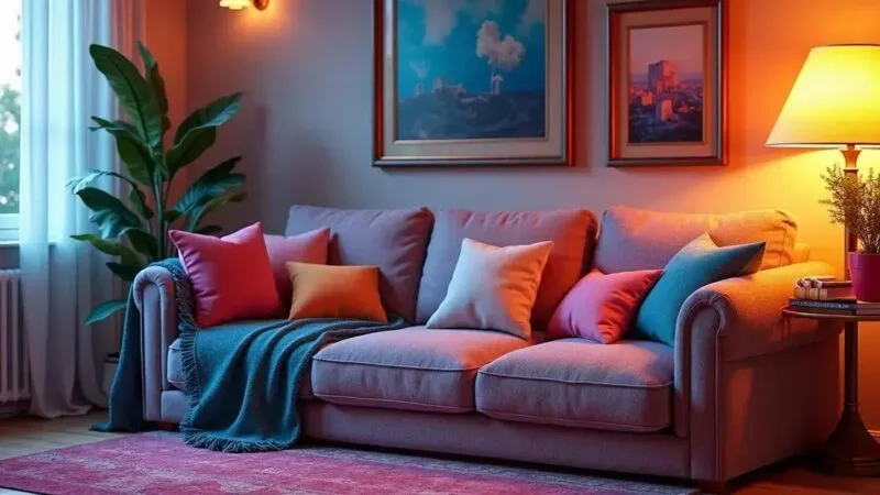 Mix de Almofadas e Mantas: Texturas e Conforto para a Sala